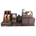 Premium 10-Piece Leather Office Desk Organizer Set, Executive Desktop Accessories Collection for Home, Office & Workspace